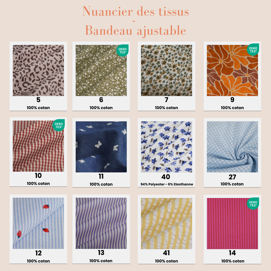 Bandeaux ajustables - Je crée mon bandeau