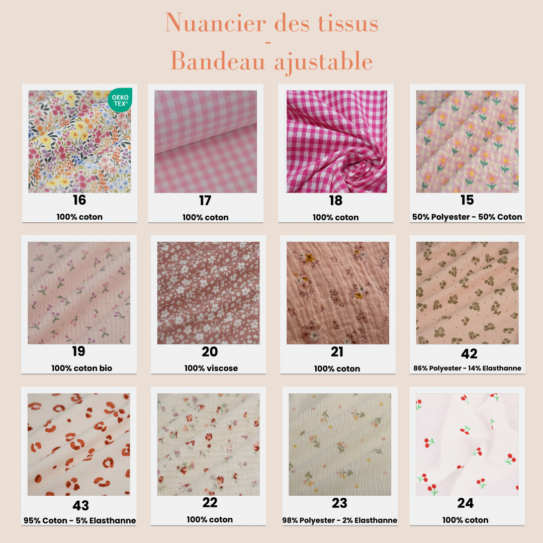 Bandeaux ajustables - Je crée mon bandeau