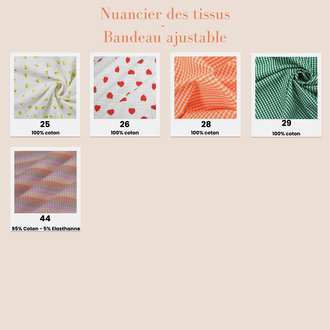 Bandeaux ajustables - Je crée mon bandeau