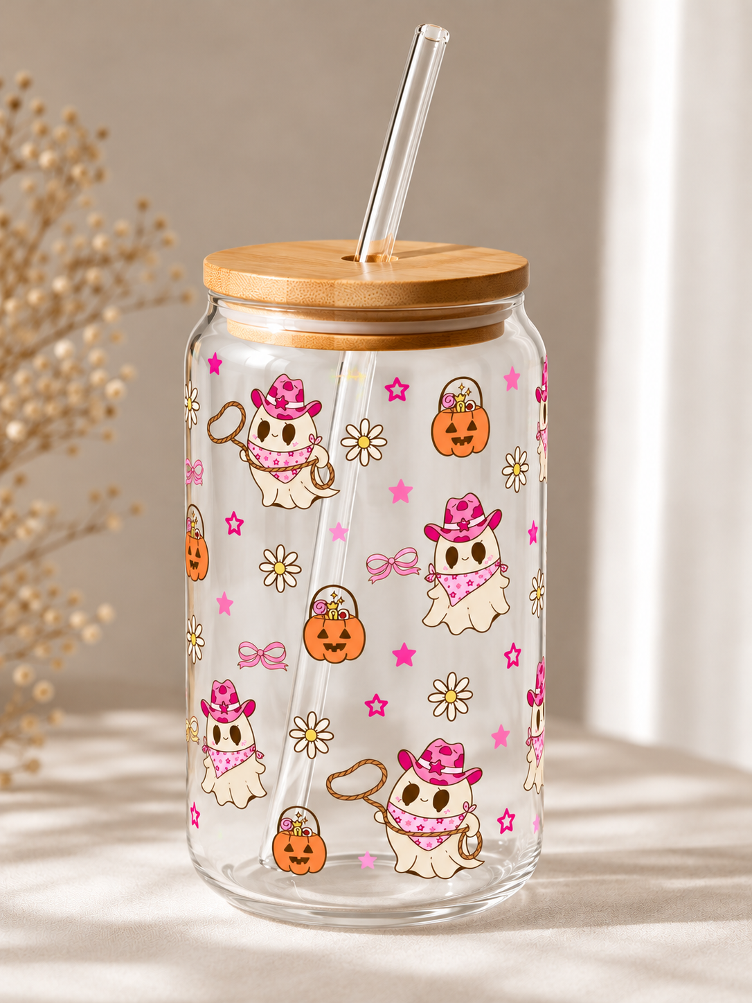 Verre paille - Spooky Cow-girl