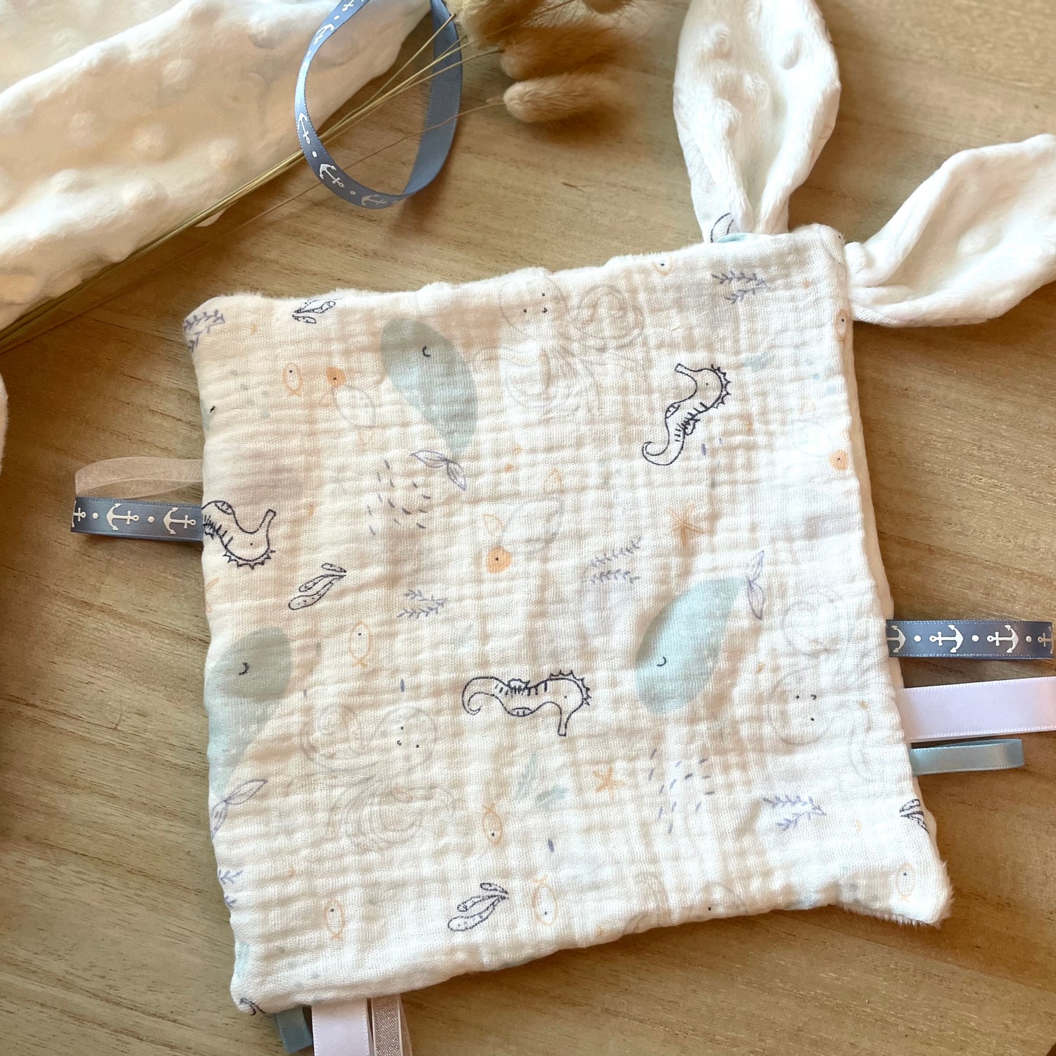 Doudou étiquettes - Marin Pastel
