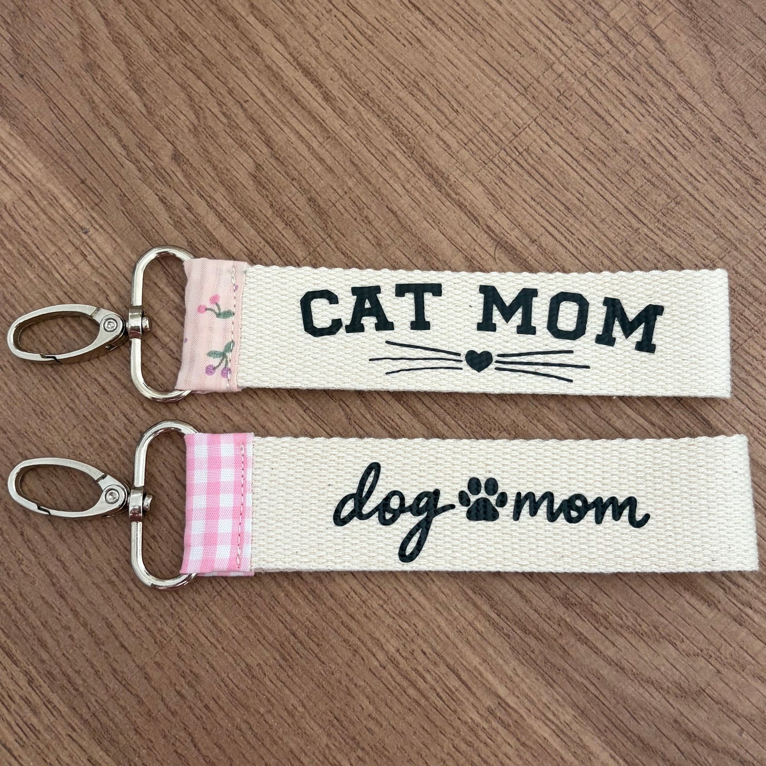 Porte-clés - Dog mom et Cat mom