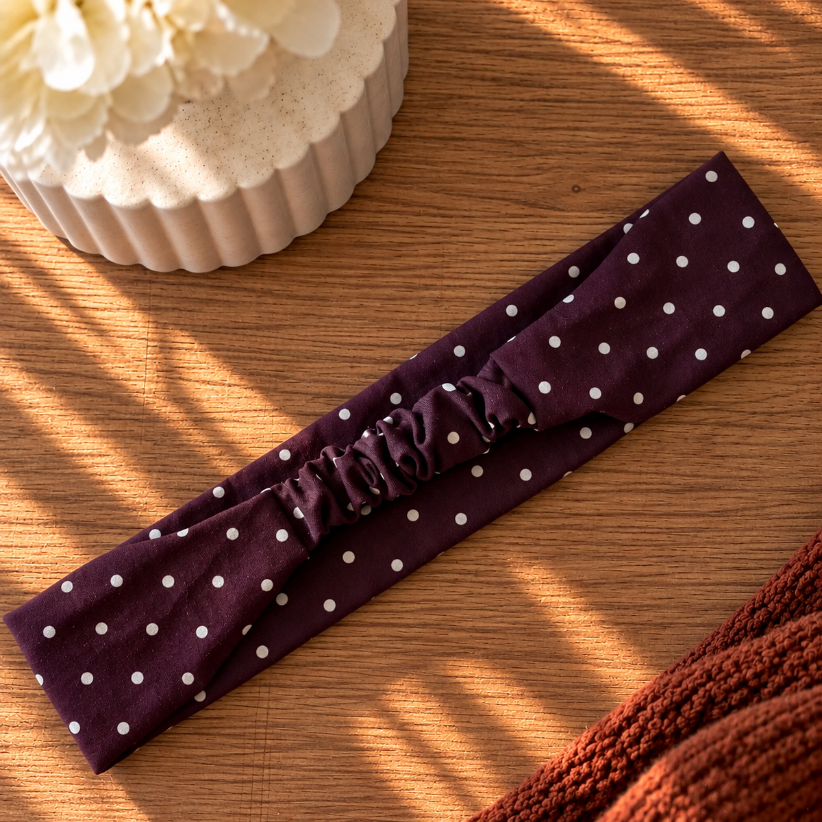 Bandeau - Burgundy à pois