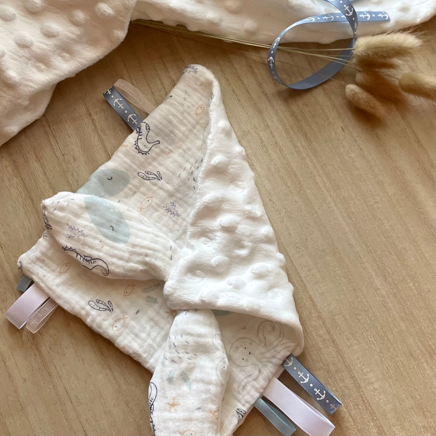 Doudou étiquettes - Marin Pastel